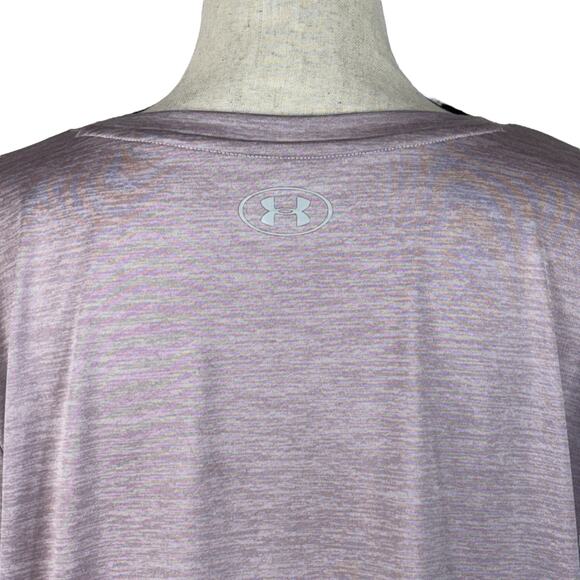 Under Armour Womens XX-Large Loose Fit Top HeatGear Long Sleeve Crew Neck Purple - Picture 4 of 8